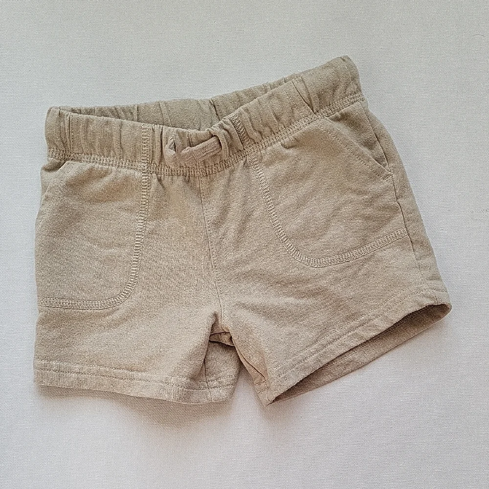 Toddler Boy Tan Cotton Shorts